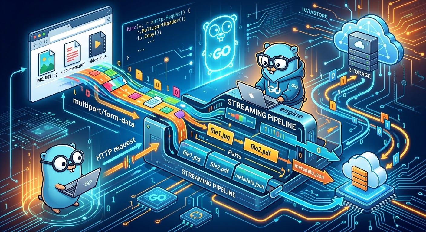 Un fichier qui traverse un MultipartReader par petits morceaux